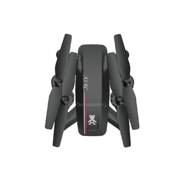 Drone Plegable 680T Doble Cámara 1080 HD con Seguimiento, luces en hélices y Doble Batería color Negro