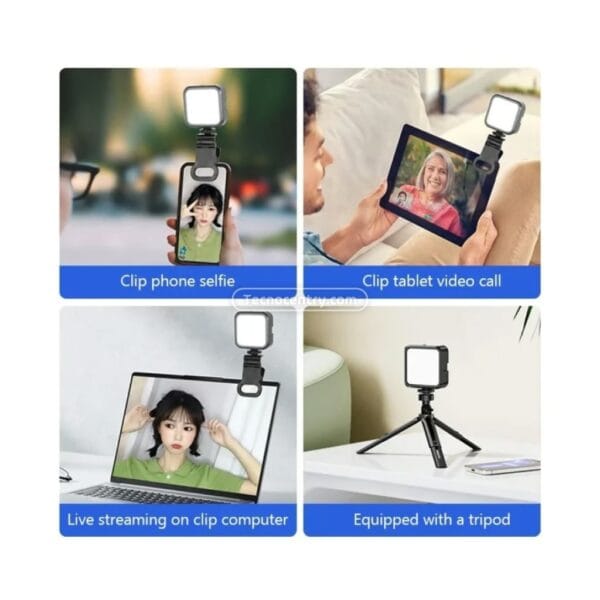 Luz Led RGB Recargable AY-83 RGB Con Soporte Clip - Image 6