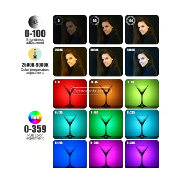 Luz Led RGB Recargable AY-83 RGB Con Soporte Clip - Image 7