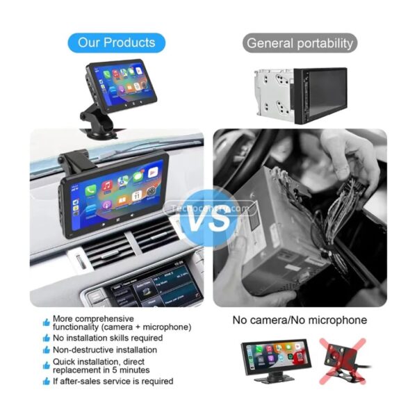 Pantalla Carplay Carro 7 Pulgadas - Image 2