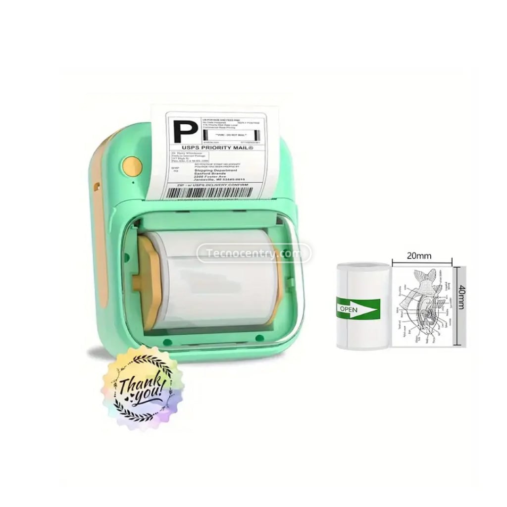 Mini Impresora Portatil B3+Papel Etiquetas Adhesivo - Image 2