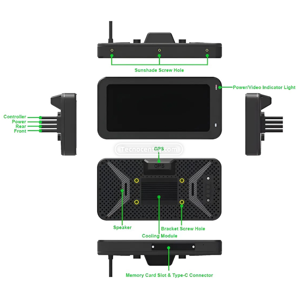 Pantalla CarPlay Android Auto Para Moto + Doble Cámara - Image 3