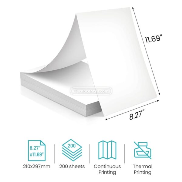 Papel TérmicoTamaño Carta  A4 200 Hojas - Image 2