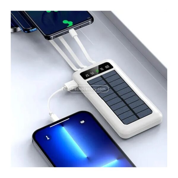 Power Bank CM-609 20.000 Mah Batería Portátil Solar Color Negro - Image 4