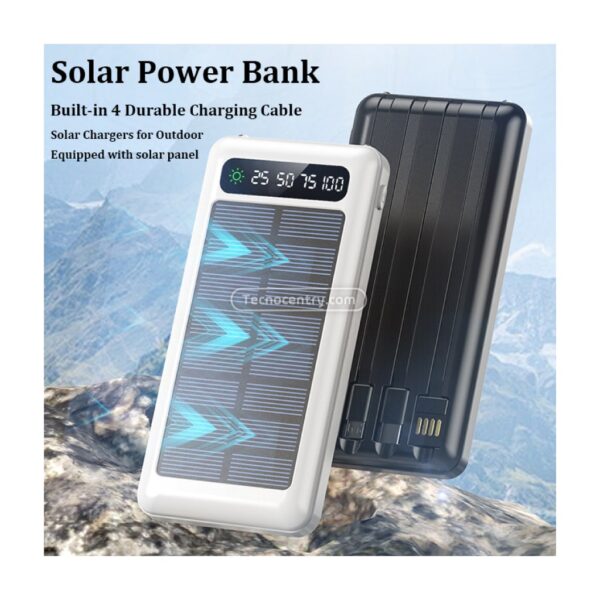 Power Bank CM-609 20.000 Mah Batería Portátil Solar Color Negro - Image 5