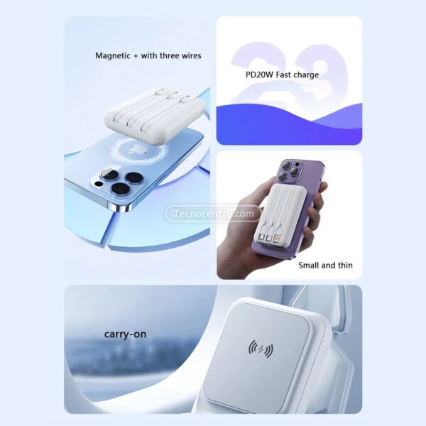 Power Bank W010 10.000 MAH Carga Rapida Inalambrico - Image 5