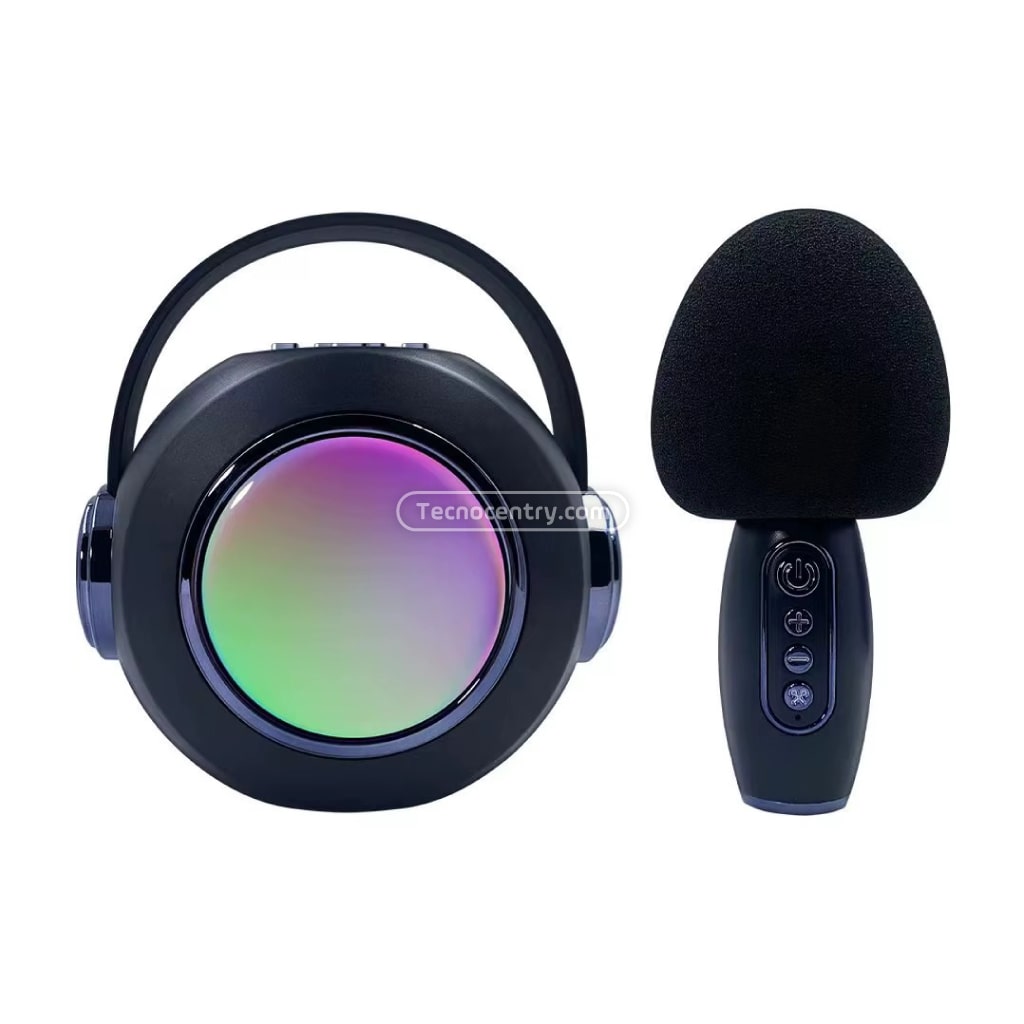 Kit Parlante Karaoke+Micrófono Bluetooth Para Niños LS-T6 Negro