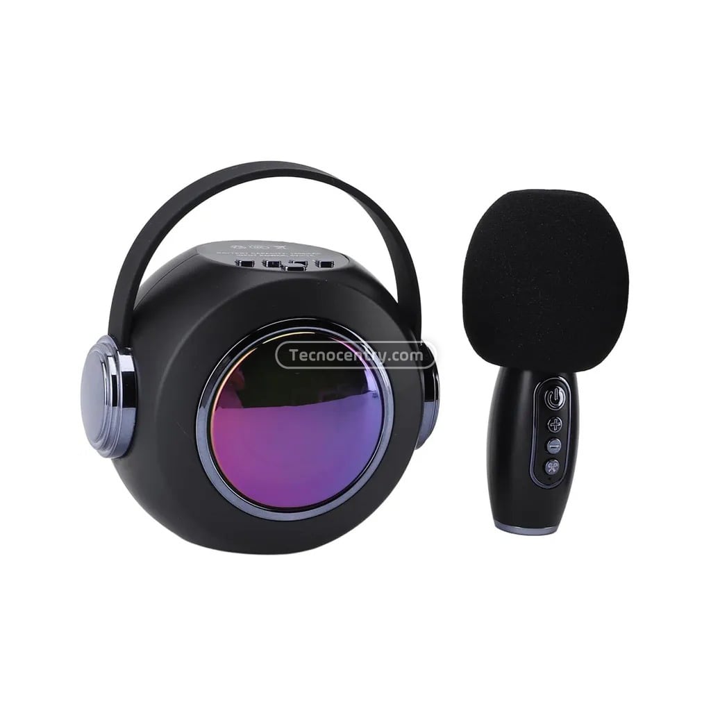 Kit Parlante Karaoke+Micrófono Bluetooth Para Niños LS-T6 Negro - Image 2