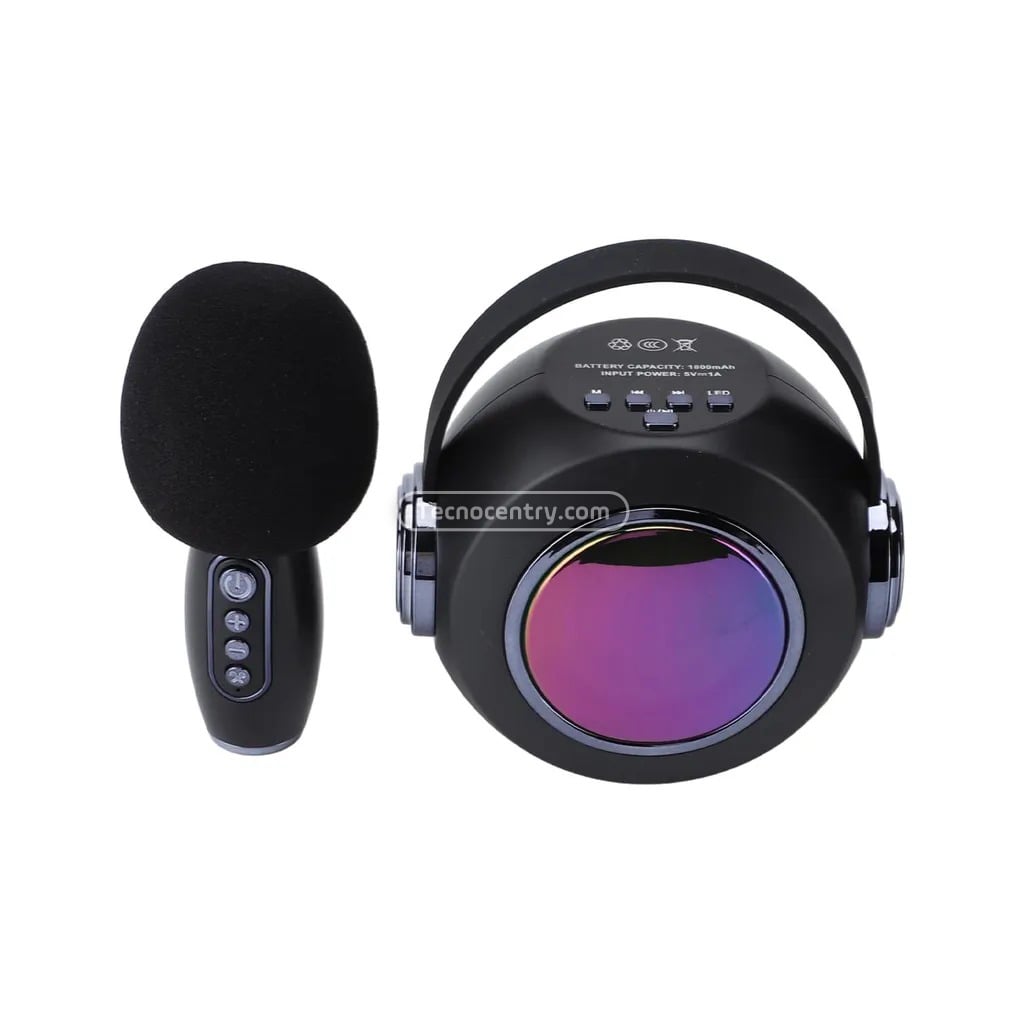 Kit Parlante Karaoke+Micrófono Bluetooth Para Niños LS-T6 Negro - Image 3