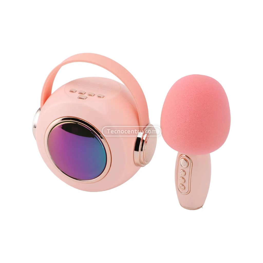 Kit Parlante Karaoke+Micrófono Bluetooth Para Niños LS-T6 Rosado - Image 3