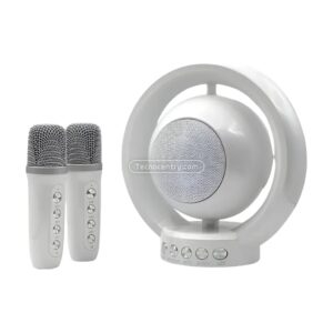 Parlante Karaoke Doble Para Niños YS-119 Blanco