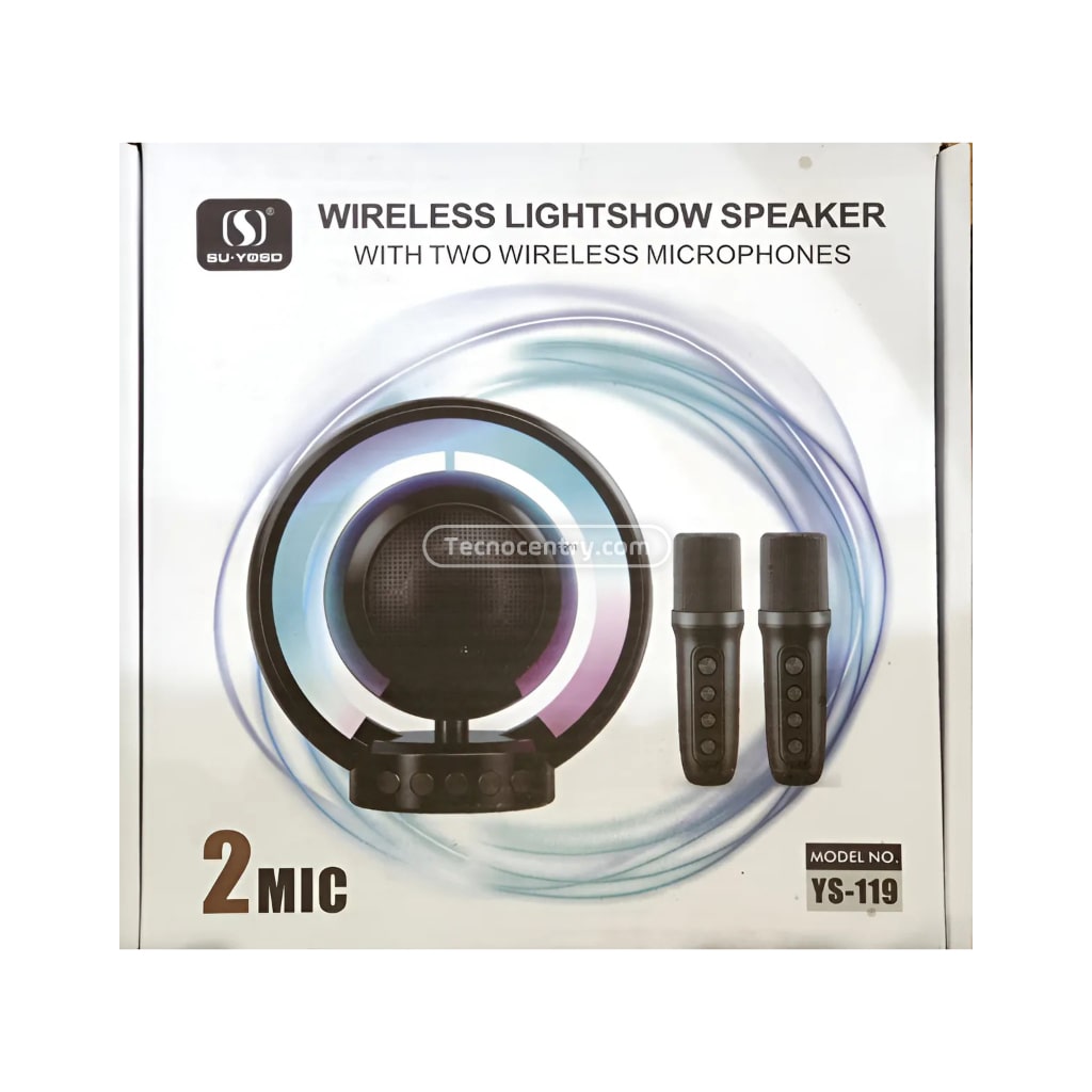 Parlante Karaoke Doble Para Niños YS-119 Blanco - Image 4