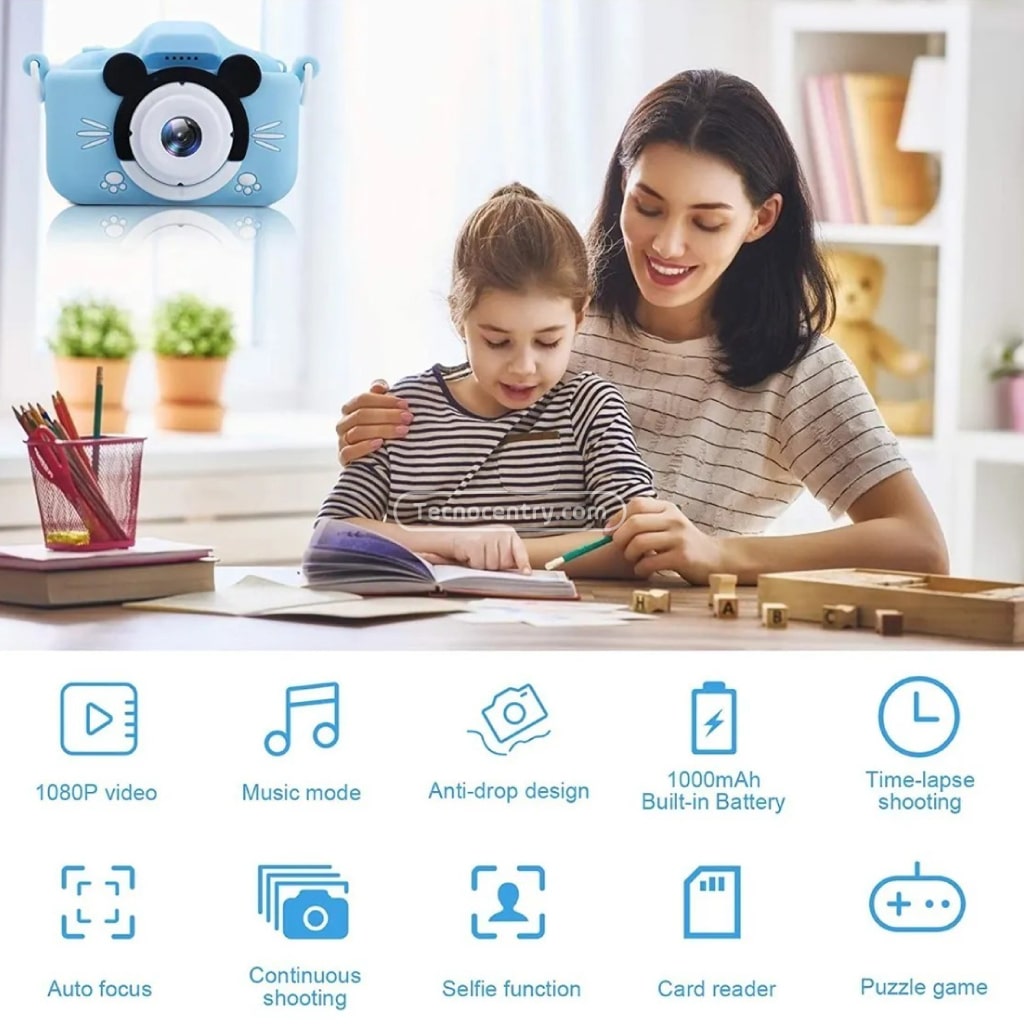 Cámara Digital Para Niños Mickey AR-11 Azul - Image 4