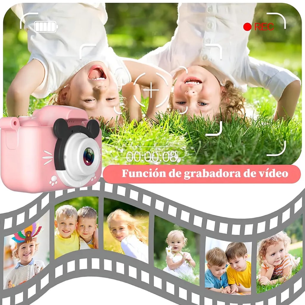 Cámara Digital Para Niños Mickey AR-11 Rosa - Image 5