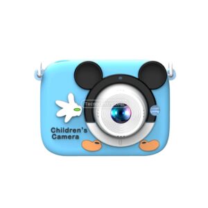 Cámara Digital Para Niños Dual Lente Selfie Video 1080p Mickey Azul