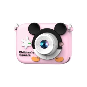 Cámara Digital Para Niños Dual Lente Selfie Video 1080p Mickey Rosa