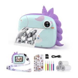 Cámara Impresora Para Niños 26-4 Celeste Morado