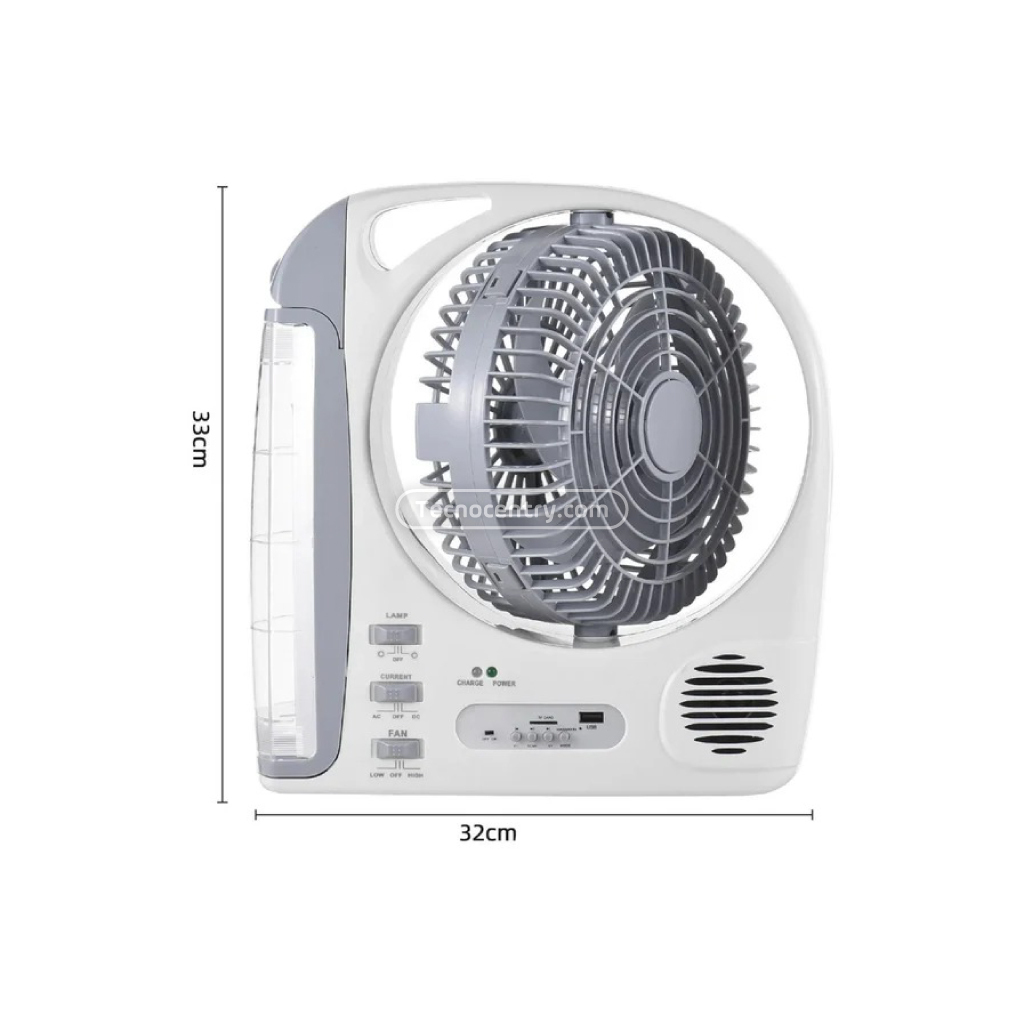 Ventilador Solar Recargable 8″ GD-8028 - Image 3