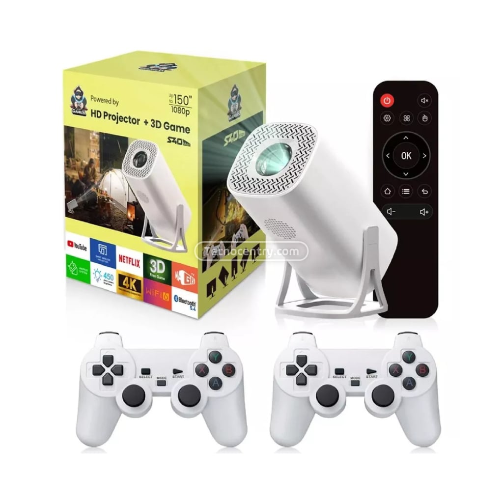 Proyector Android Con Juegos P40 Dos Controles - Image 3